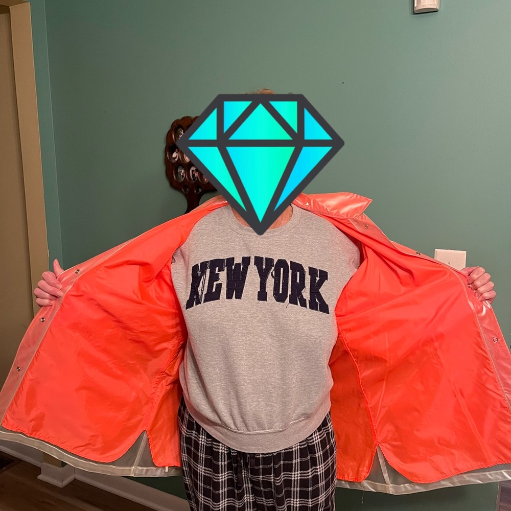 Like new raincoat lined
